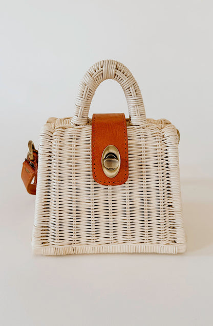 SHORT &amp; SWEET RATTAN TOTE