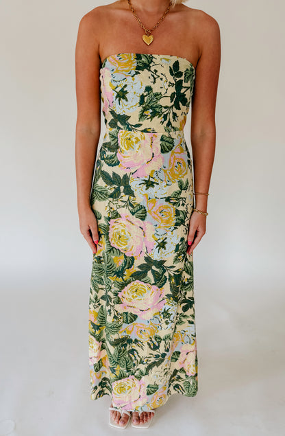 OCEAN VIEW STRAPLESS MIDI
