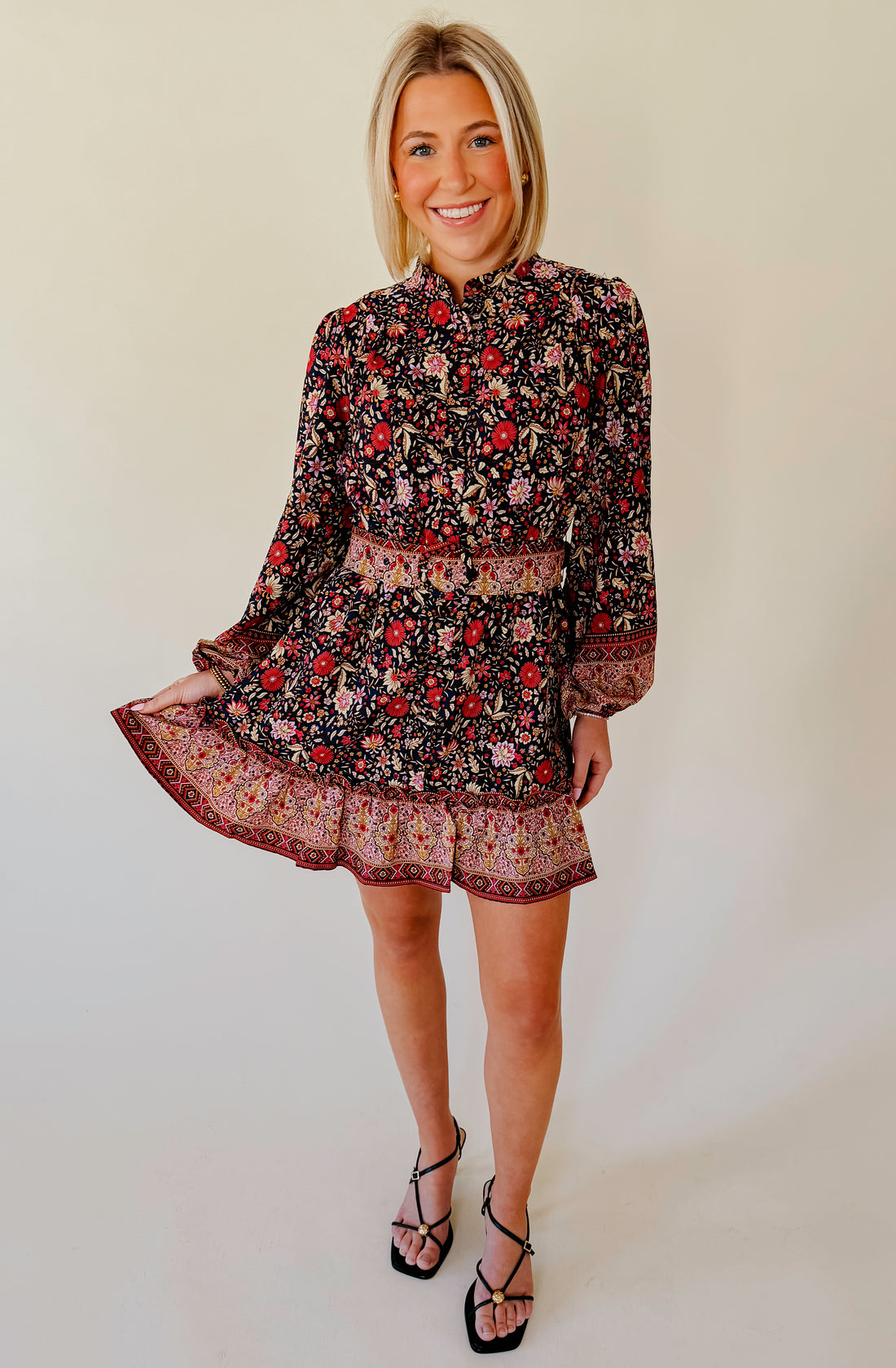 AMANDA BELTED DRESS