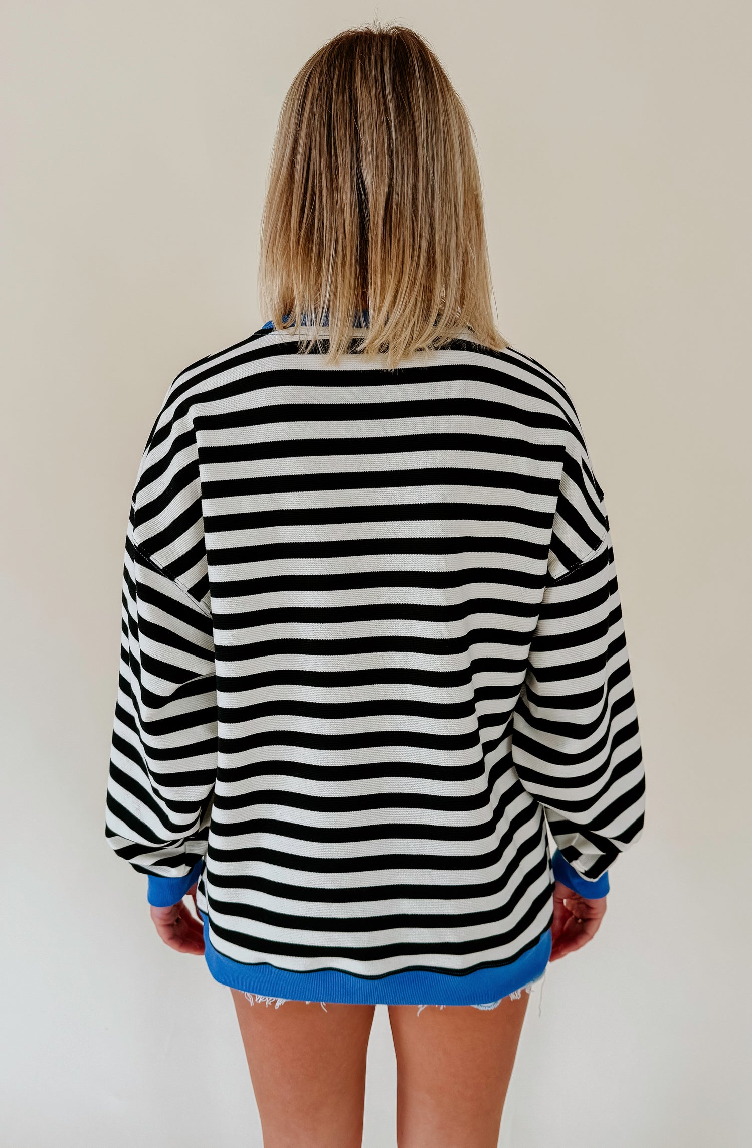 THE NICKI STRIPED PULLOVER TEE