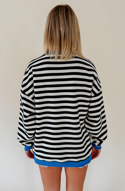 THE NICKI STRIPED PULLOVER TEE