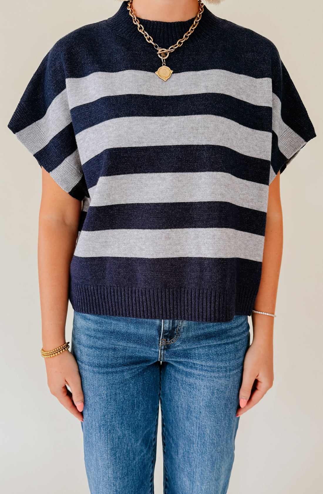 TELL ME LATER STRIPED SWEATER