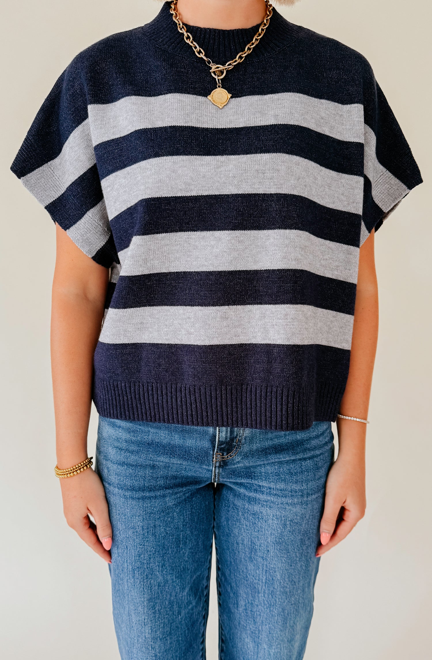TELL ME LATER STRIPED SWEATER