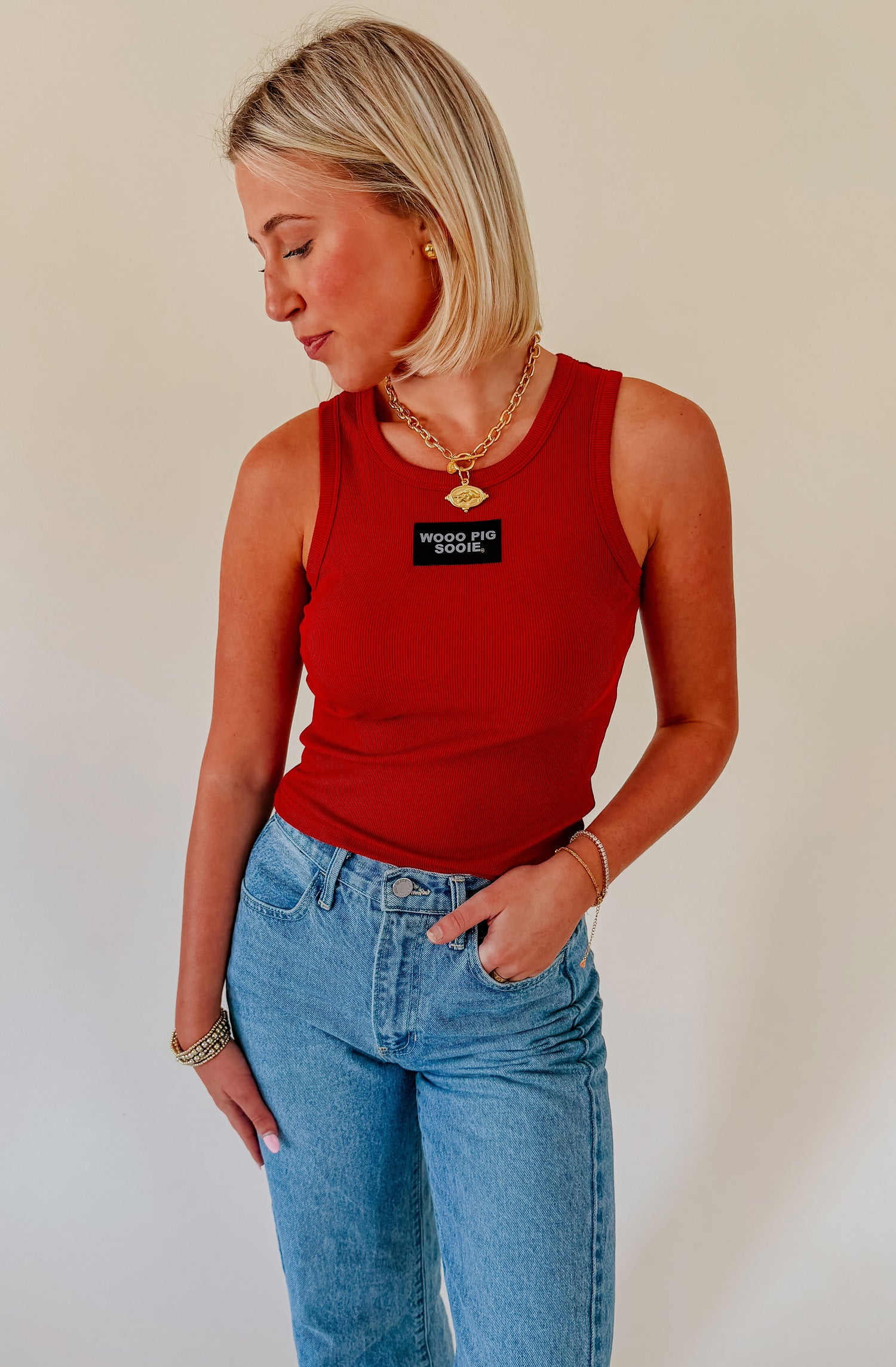 THE LIZ RIBBED PATCH ARKANSAS TANK