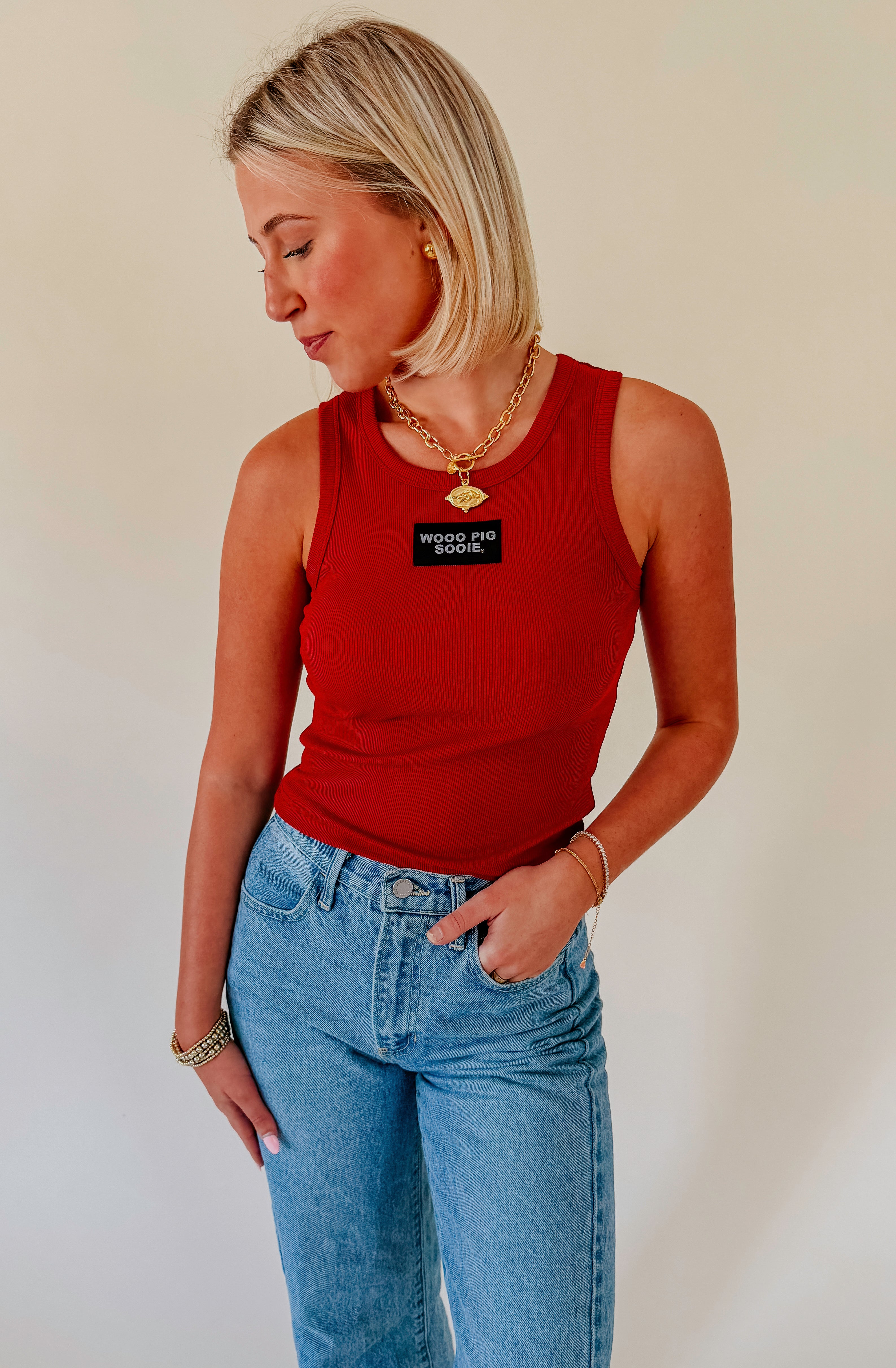 THE LIZ RIBBED PATCH ARKANSAS TANK