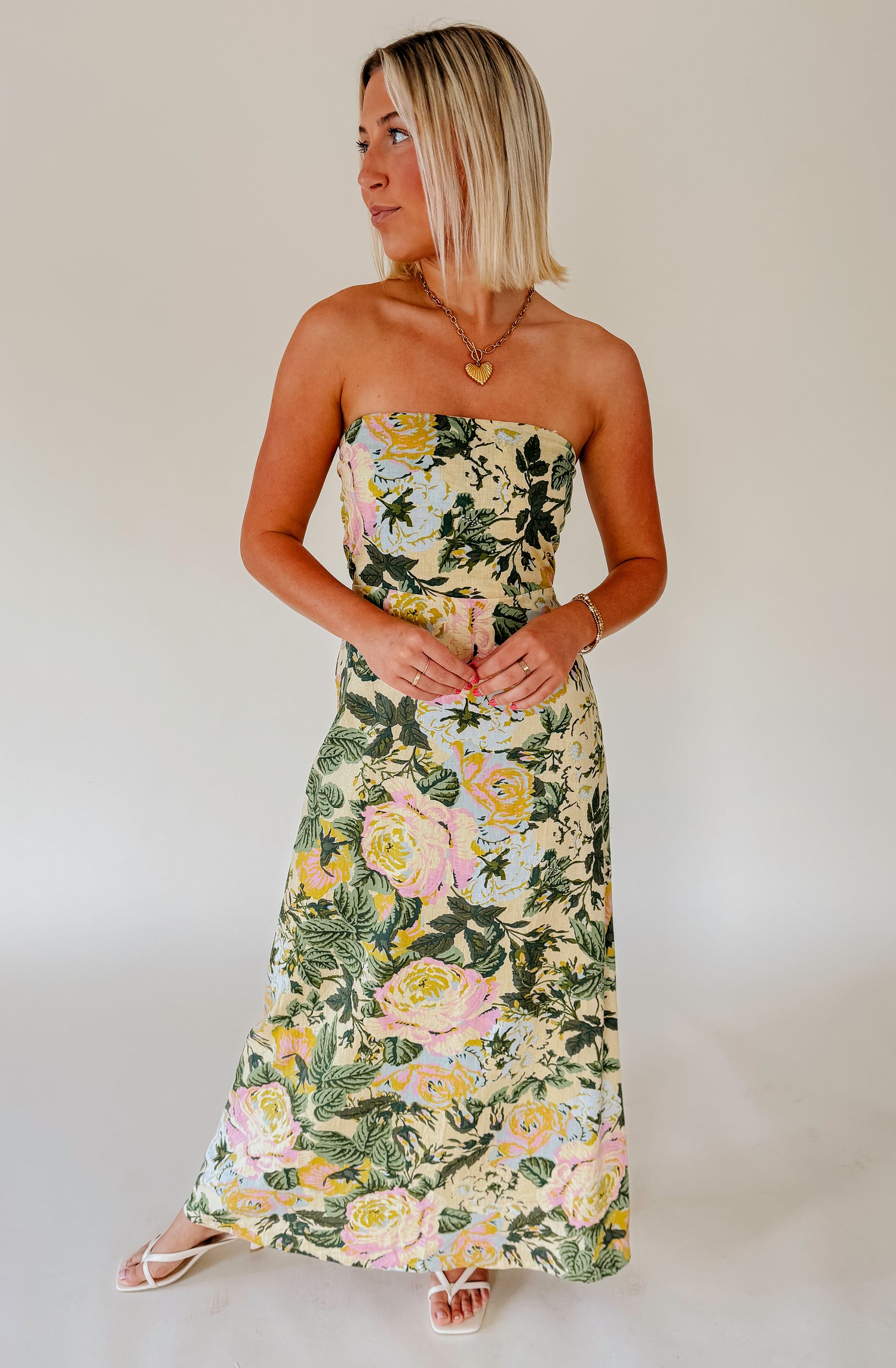 OCEAN VIEW STRAPLESS MIDI
