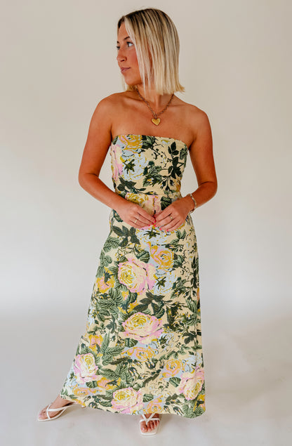 OCEAN VIEW STRAPLESS MIDI