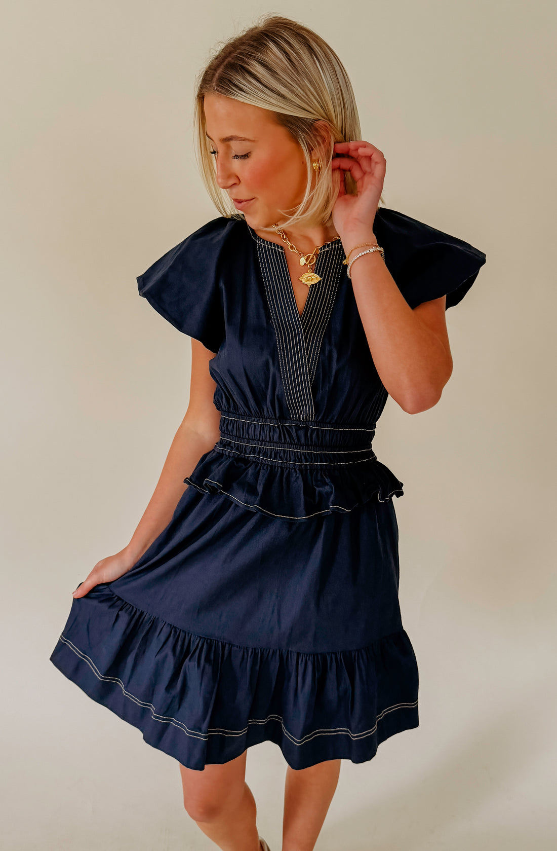 THE REMI STITCH DETAILED DRESS