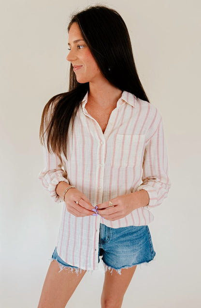 Z SUPPLY SATURDAY STRIPE BUTTON UP