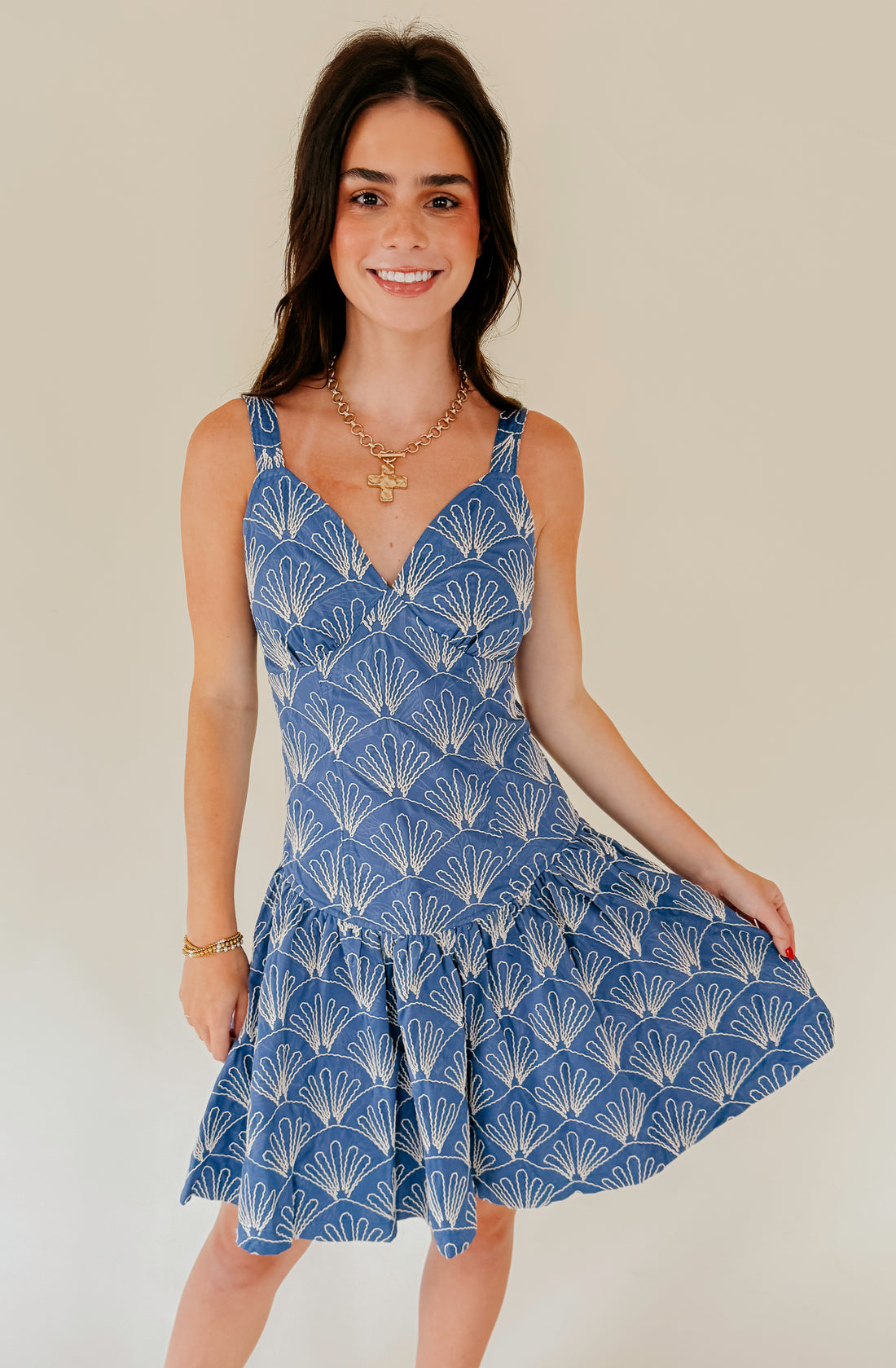 CIEBON NOVA EMBROIDERED DRESS