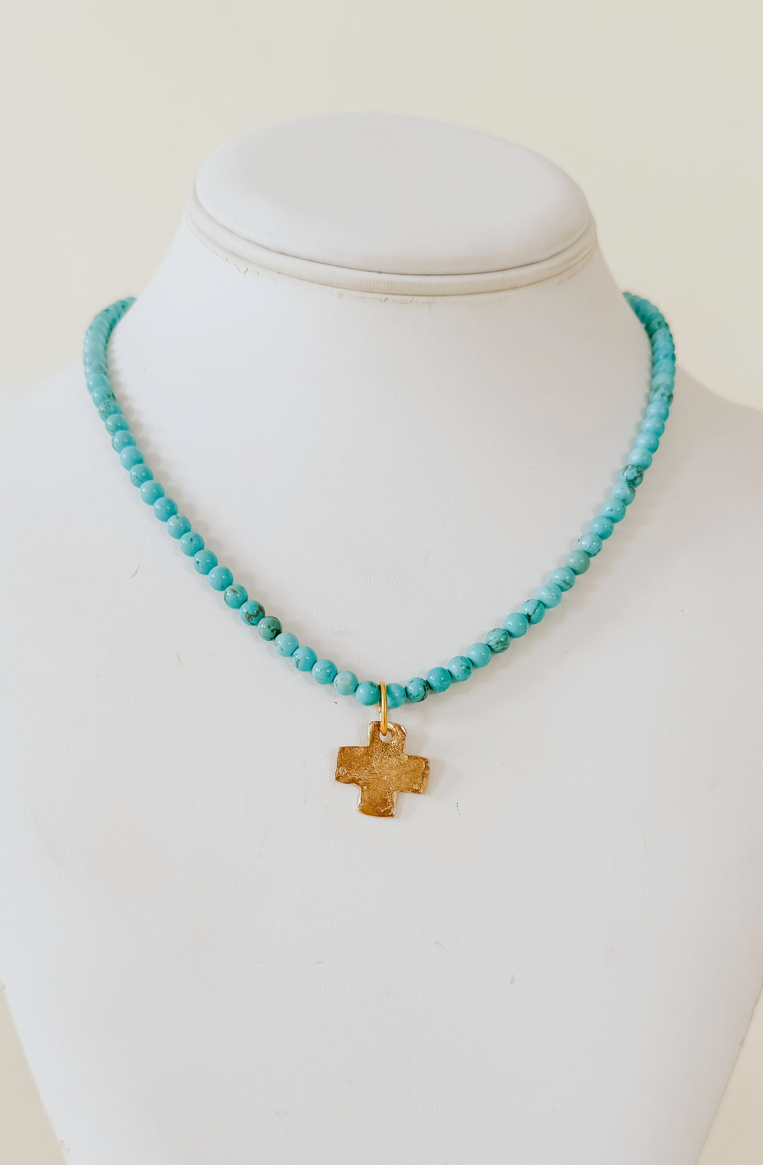 SUSAN SHAW ALYS CROSS NECKLACE