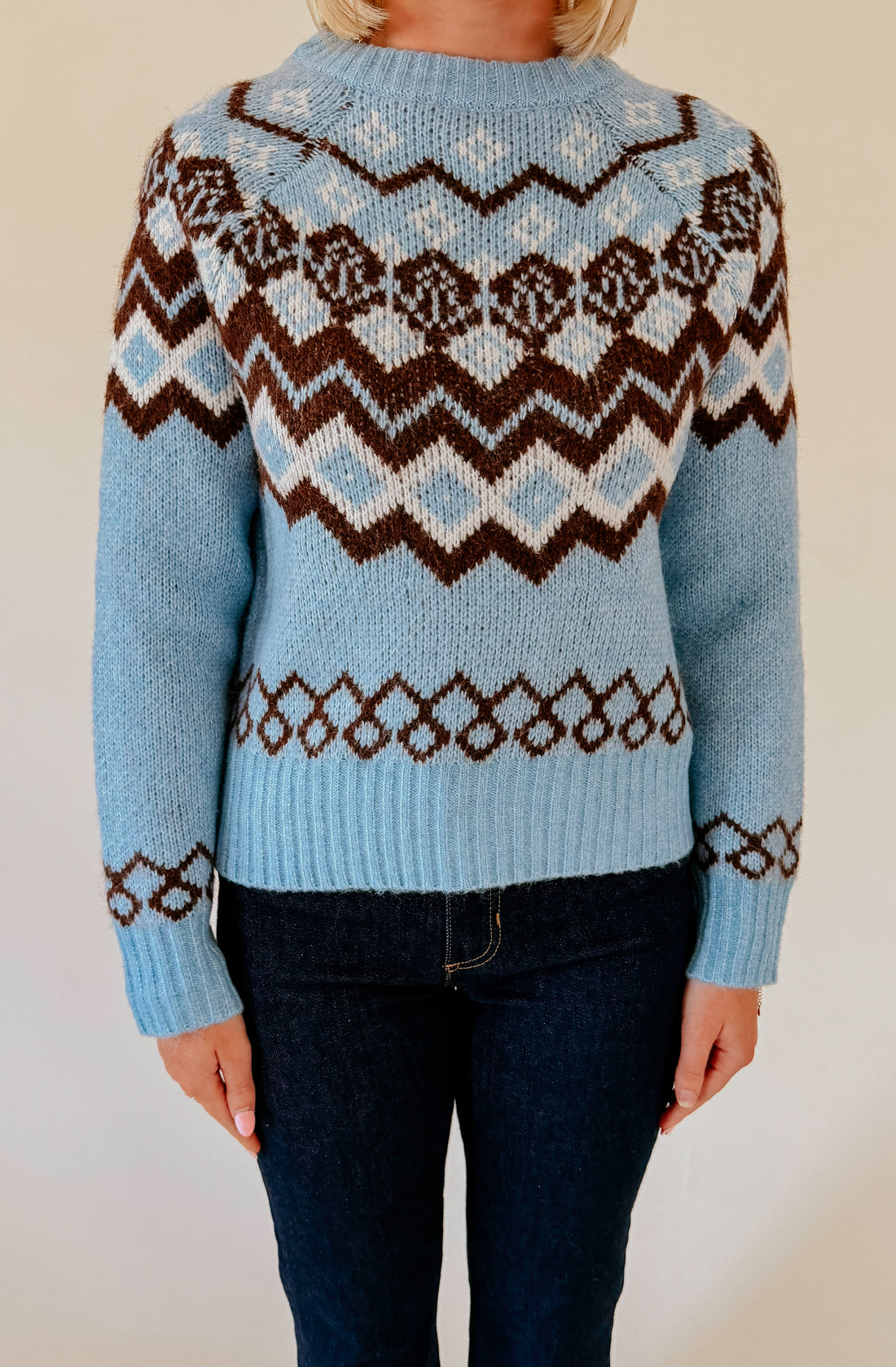 WINTERY MIX CREW NECK SWEATER