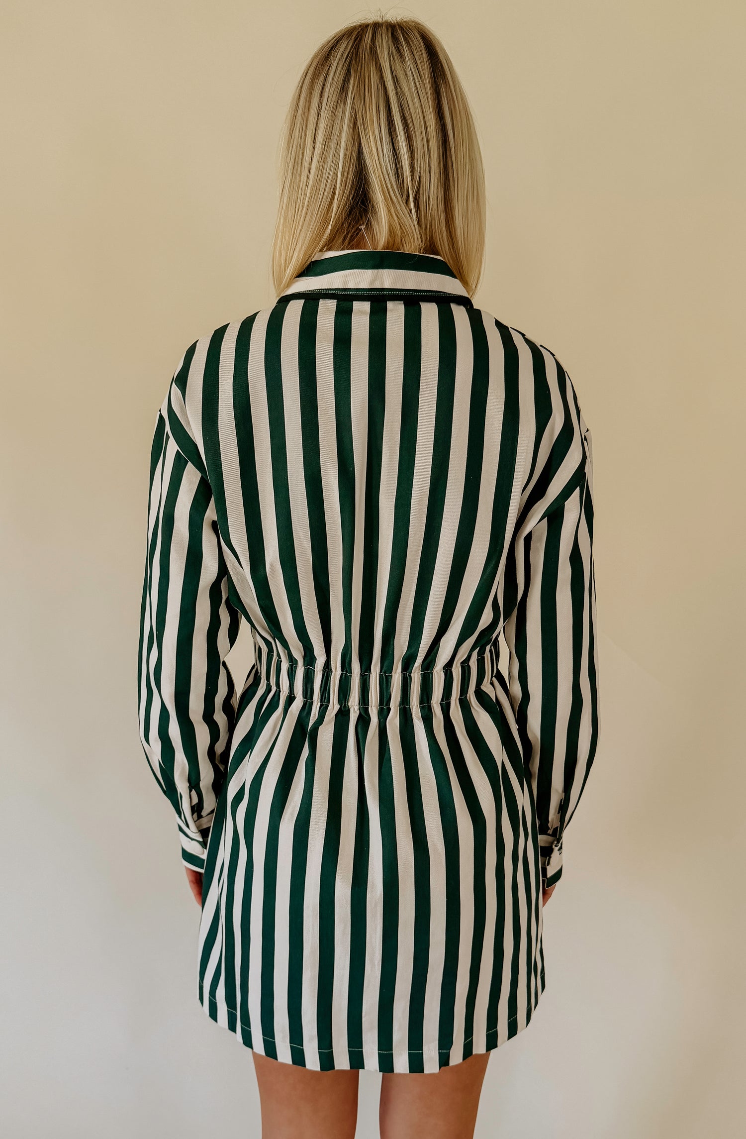 DOWN THE LINE STRUCTURED DENIM DRESS