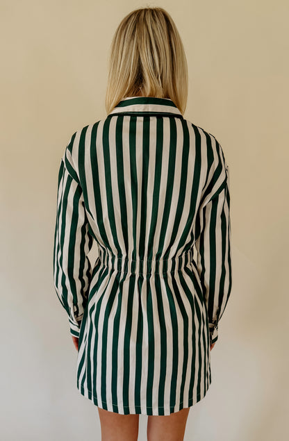 DOWN THE LINE STRUCTURED DENIM DRESS