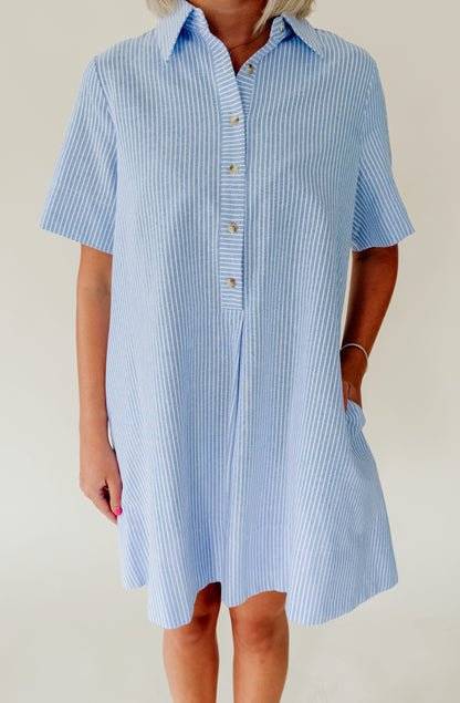 MALIBU STRIPED SHIFT DRESS