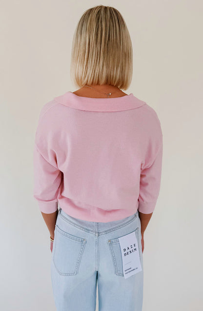 FRNCH COLLAR LATER LIGHTWEIGHT SWEATER TOP