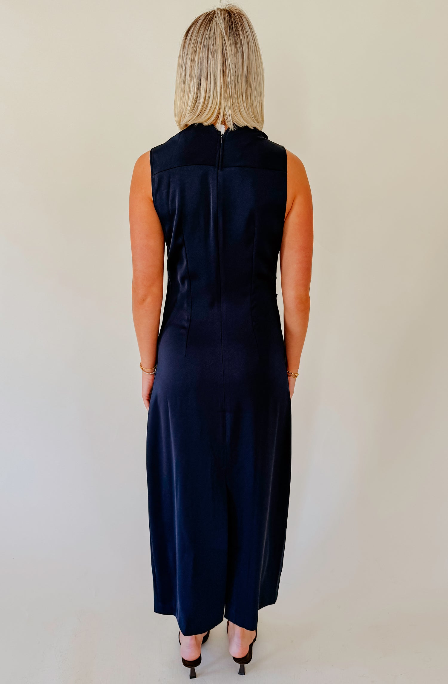 NIGHT OUT HIGH NECK MIDI DRESS