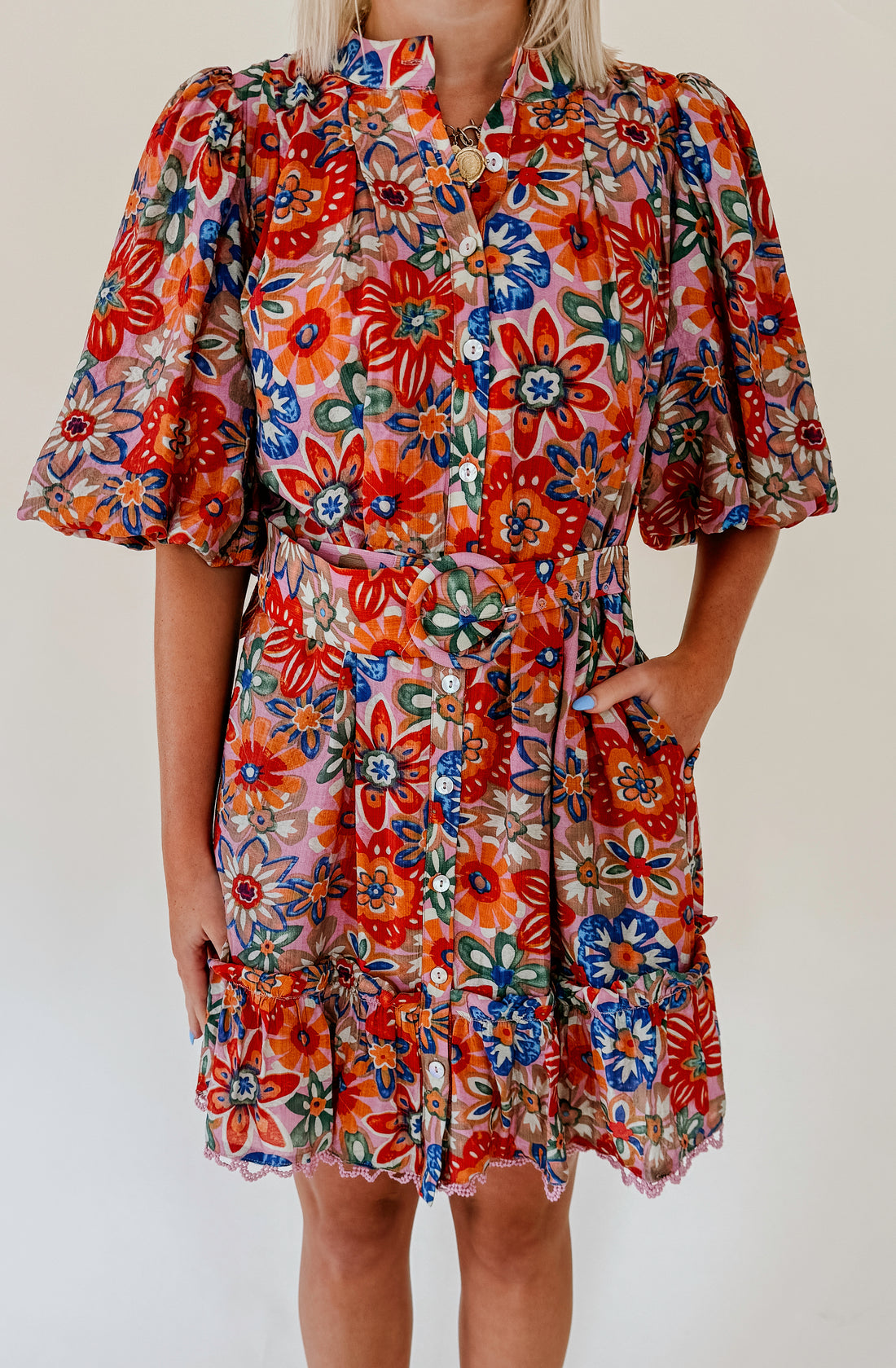 THE AVA CROCHET FLORAL DRESS