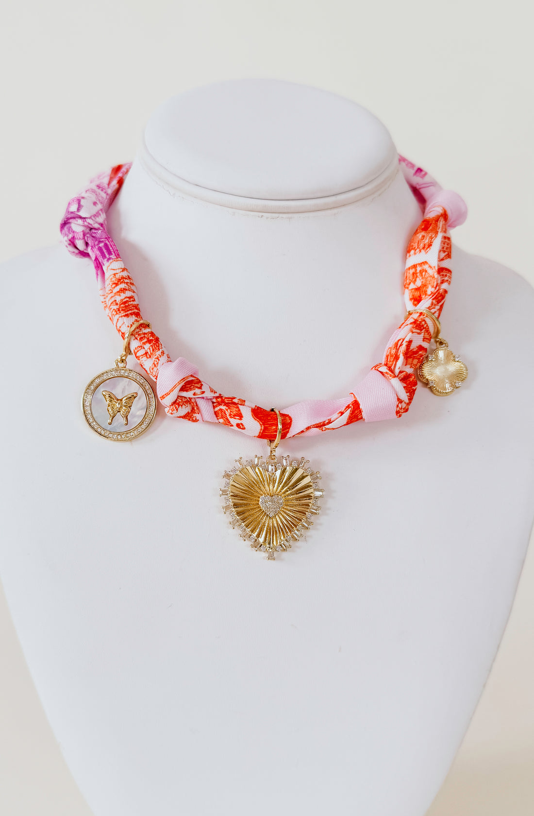VERONICA MULTI CHARM SCARF NECKLACE
