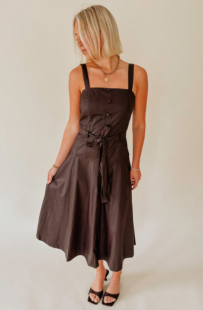 FAUX SHOW FAUX LEATHER DRESS