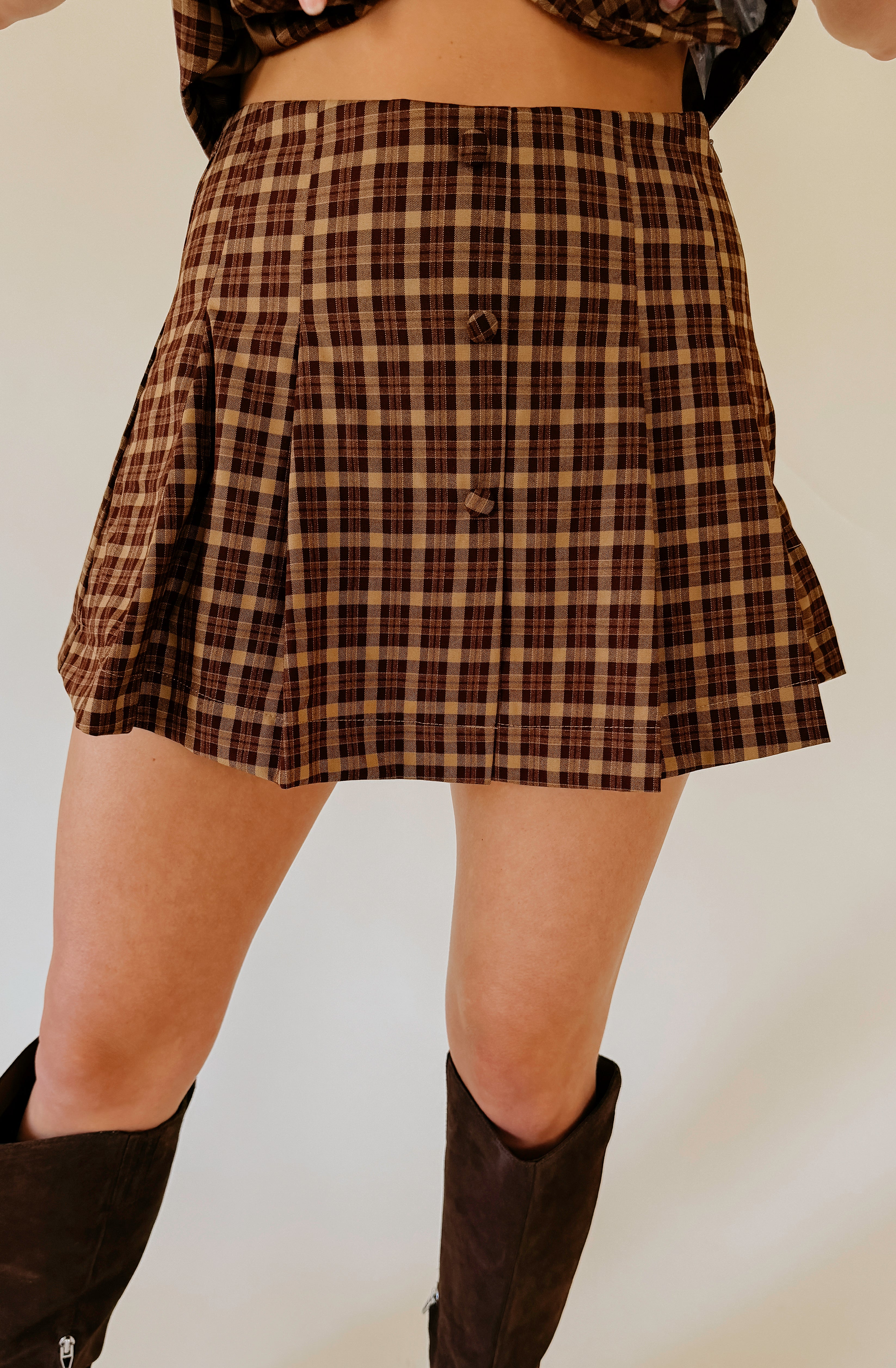 PLAID REPUTATION SKIRT