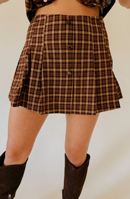PLAID REPUTATION SKIRT