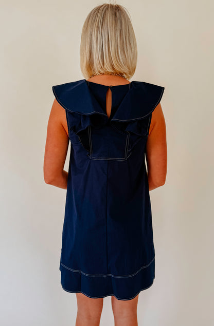 THE BLAKELY BUTTONED MINI DRESS