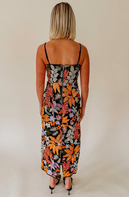 GLITZ N GLAM SEQUIN EMBELLISHED DRESS