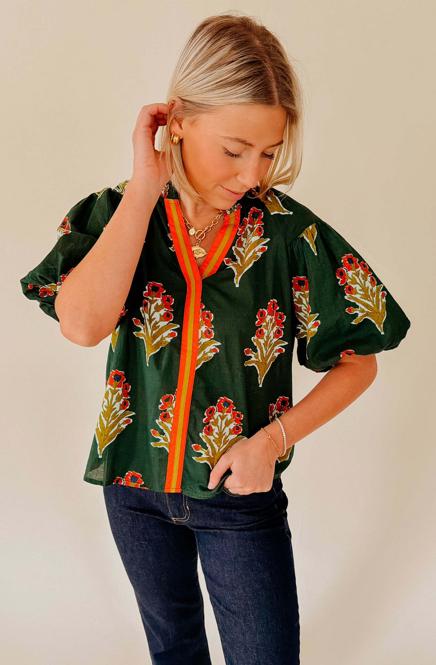 PATTERN PLAY PRINTED BLOUSE