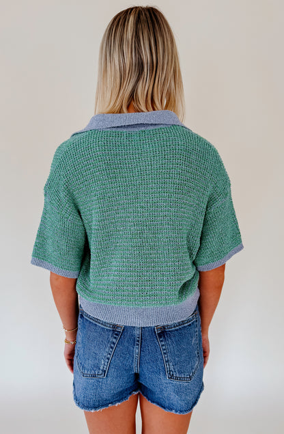 TIMED RIGHT COLLARED SWEATER