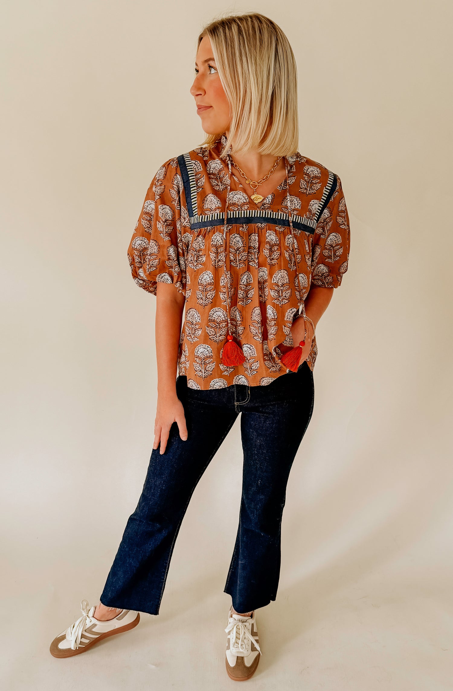 TWO WAY STREET PRINTED BLOUSE