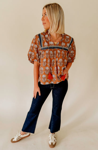 TWO WAY STREET PRINTED BLOUSE