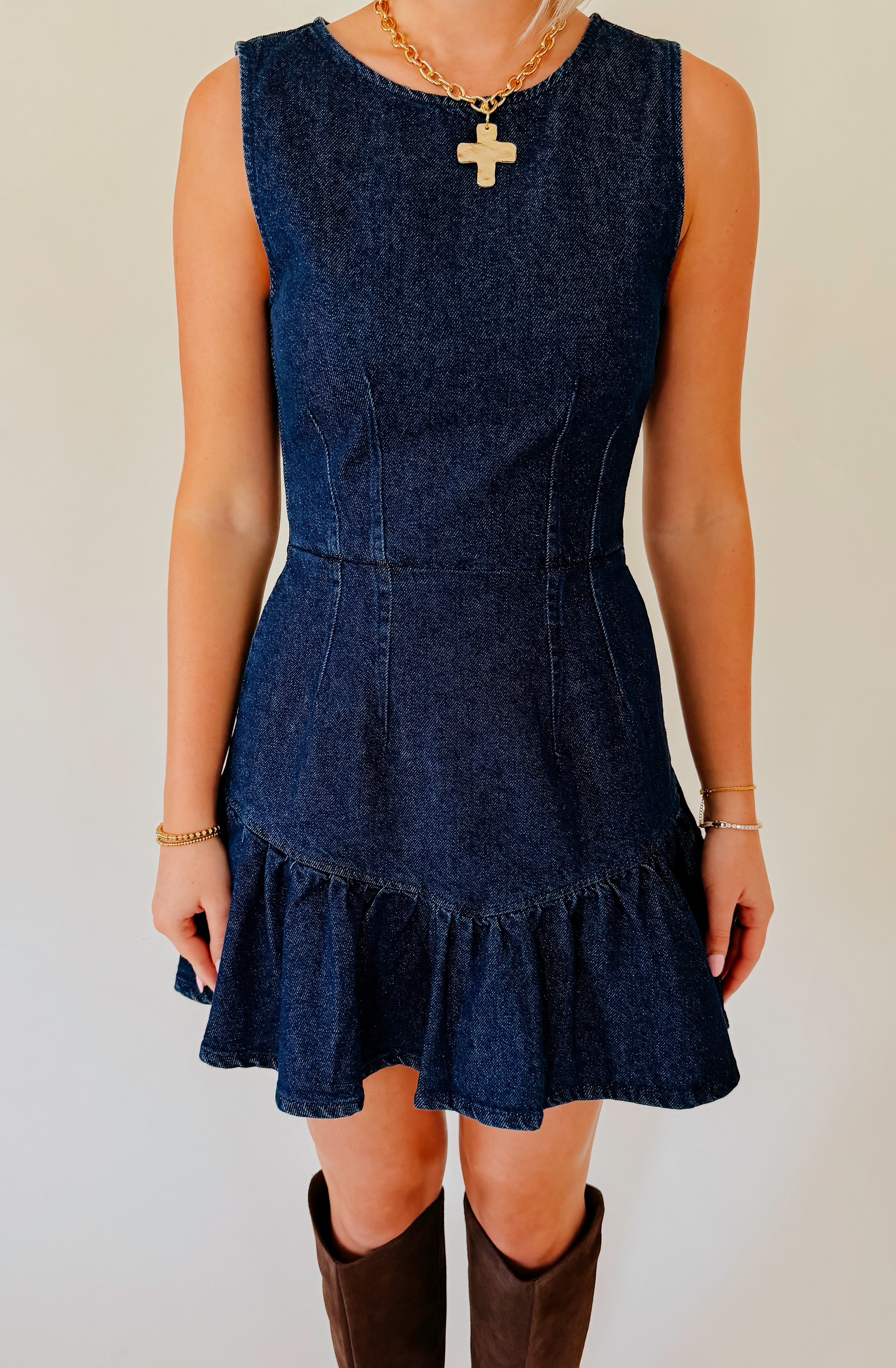 DAZE LAUREL DENIM DRESS