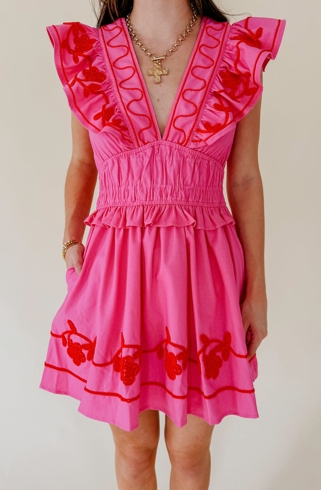 BEAT THE HEAT EMBROIDERED MINI