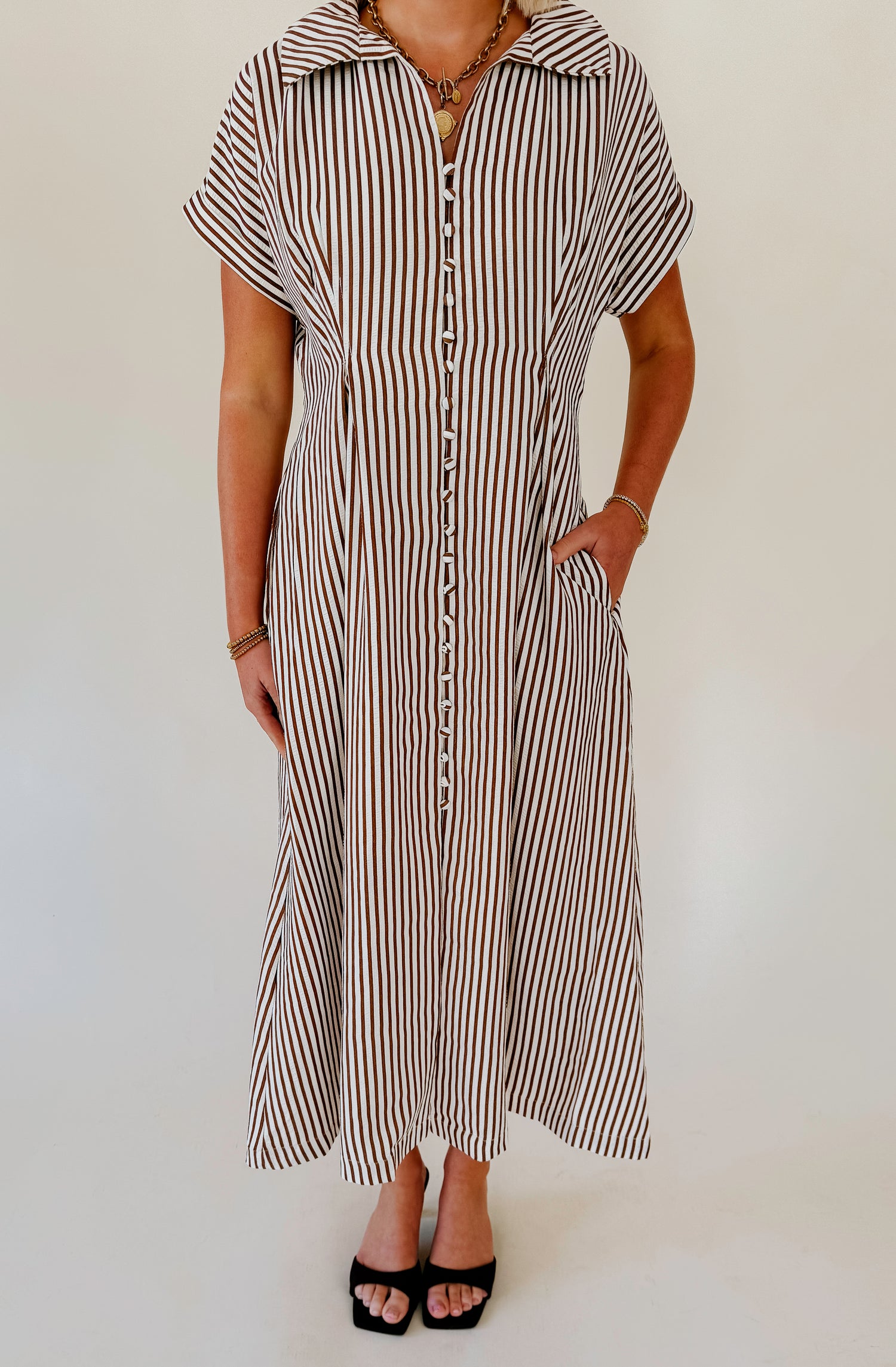 YOU NAME IT STRIPED MIDI