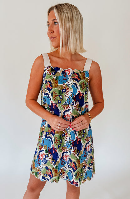 IN THE DETAILS SCALLOPED DRESS