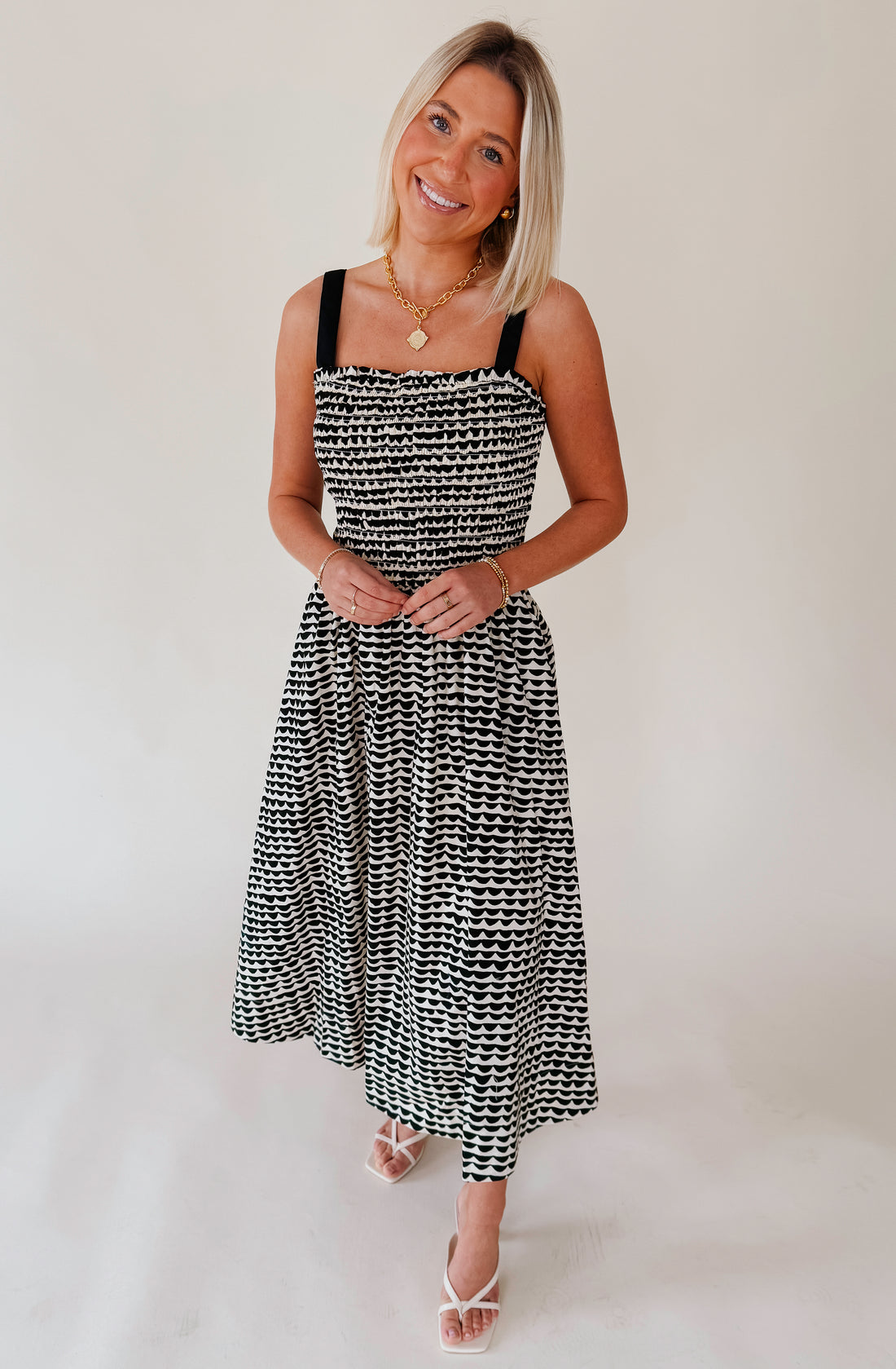 THE TAYLOR SMOCKED MIDI