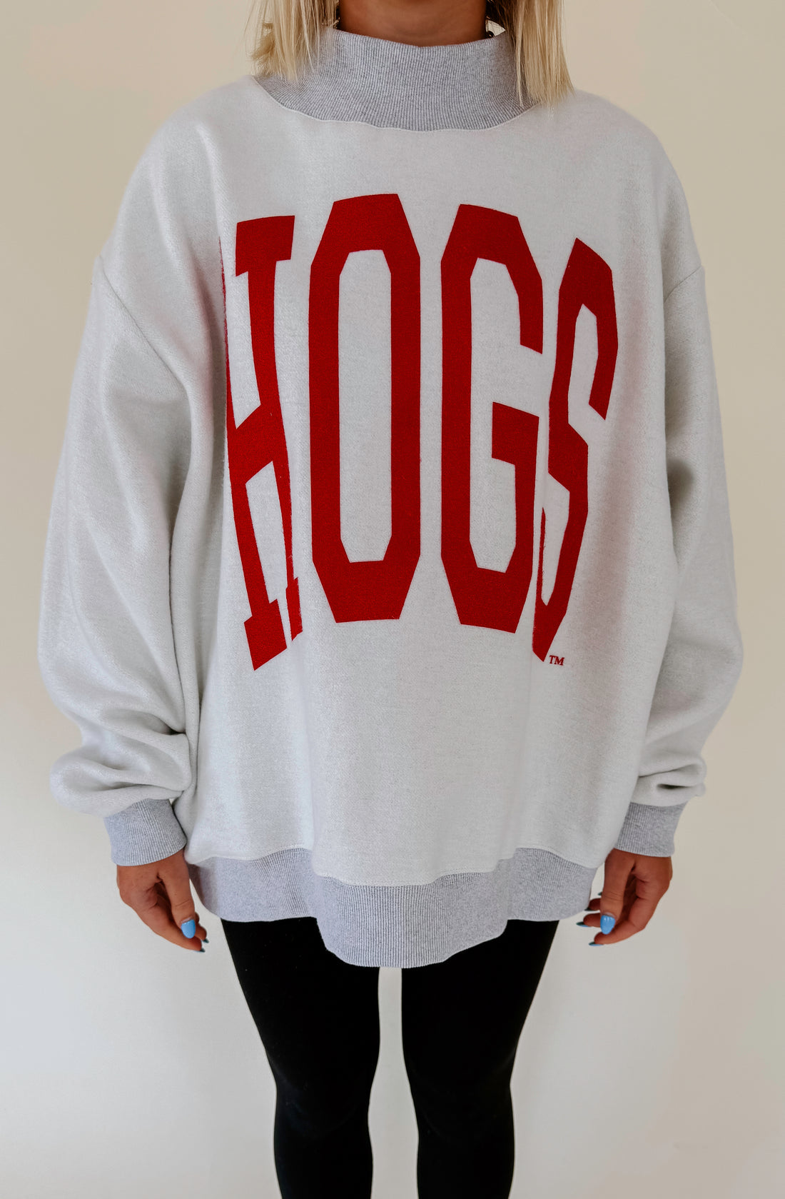 HOGS REVERSIBLE MOCK NECK SWEATSHIRT