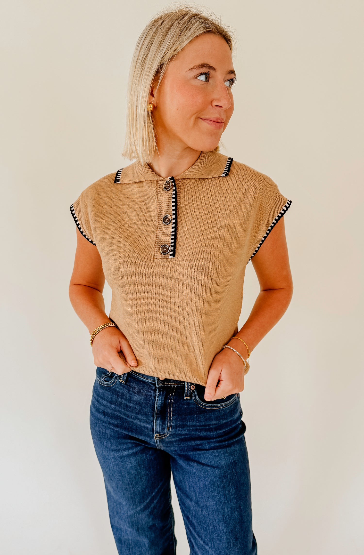 THE CORI SLEEVELESS SWEATER