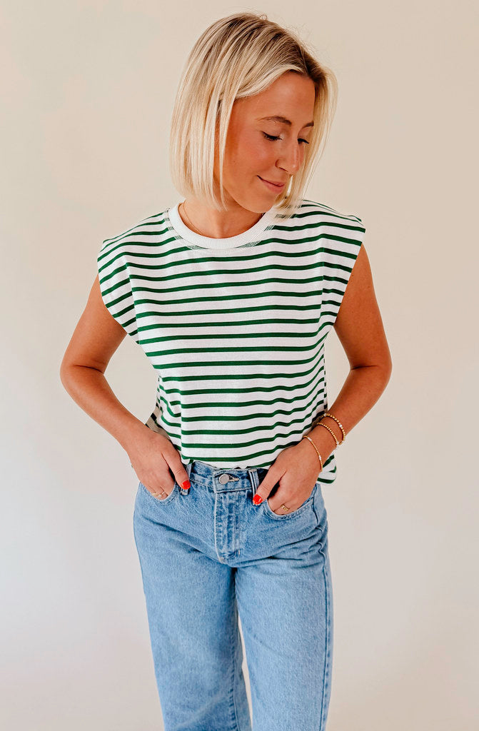LUCKY ME STRIPED TEE