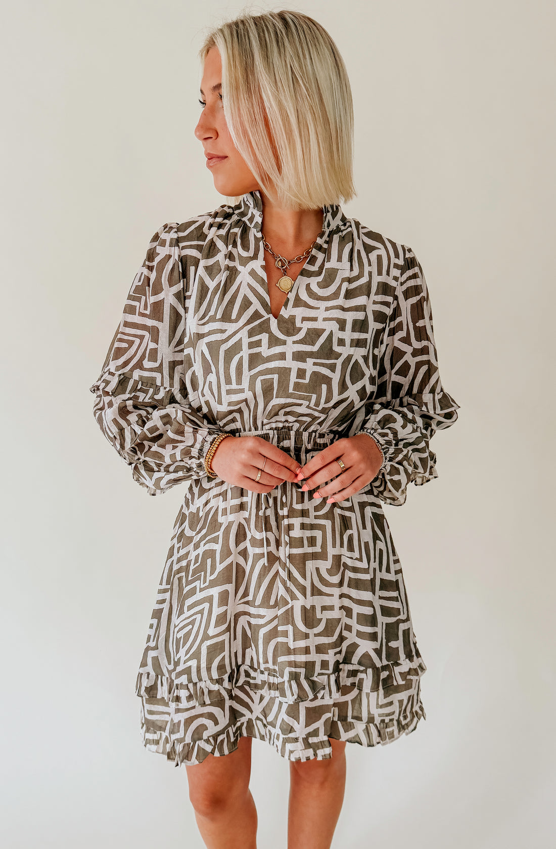 FELT RIGHT PRINTED DRESS