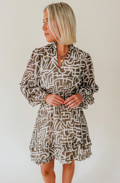 FELT RIGHT PRINTED DRESS