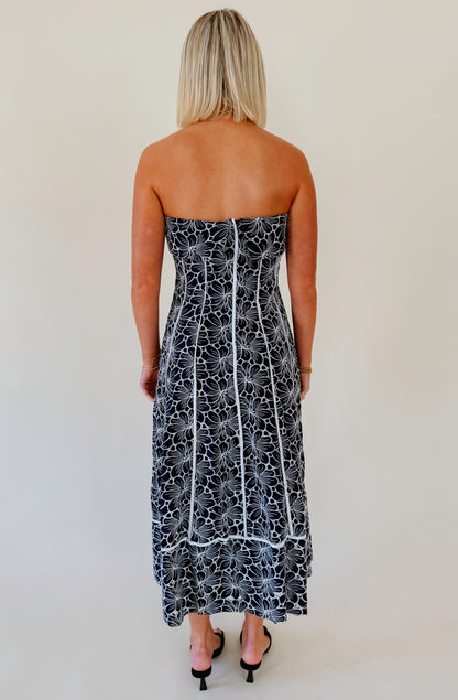 YOU GUESSED IT LACE MIDI DRESS