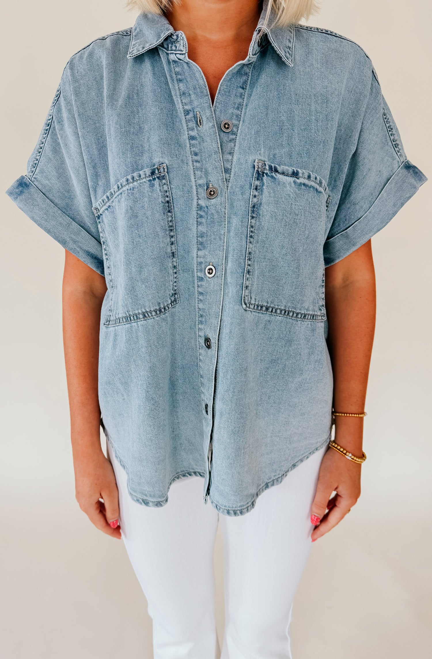 DAZE SHORE DENIM TOP