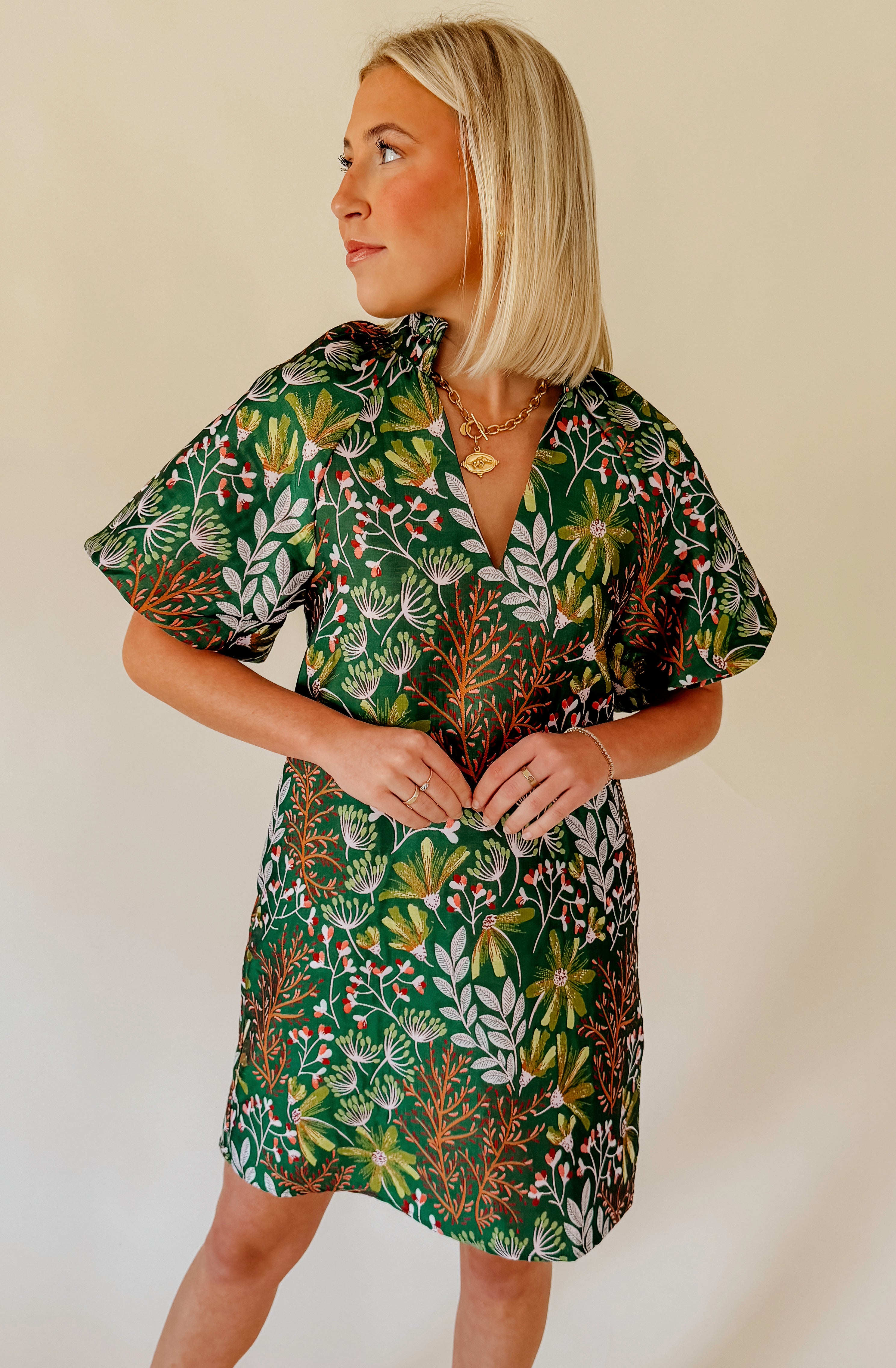 WINTERY MIX JACQUARD DRESS