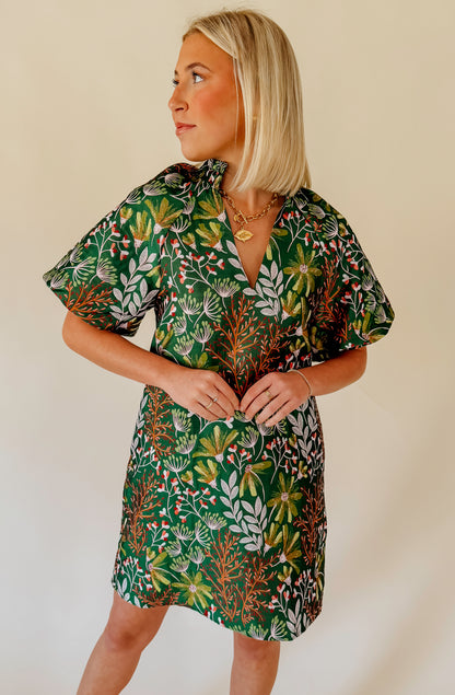 WINTERY MIX JACQUARD DRESS