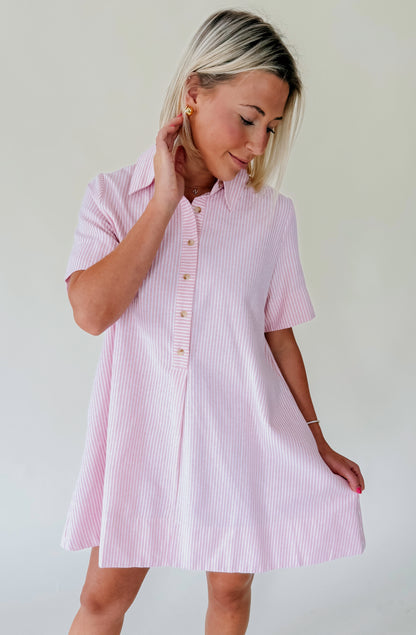 MALIBU STRIPED SHIFT DRESS