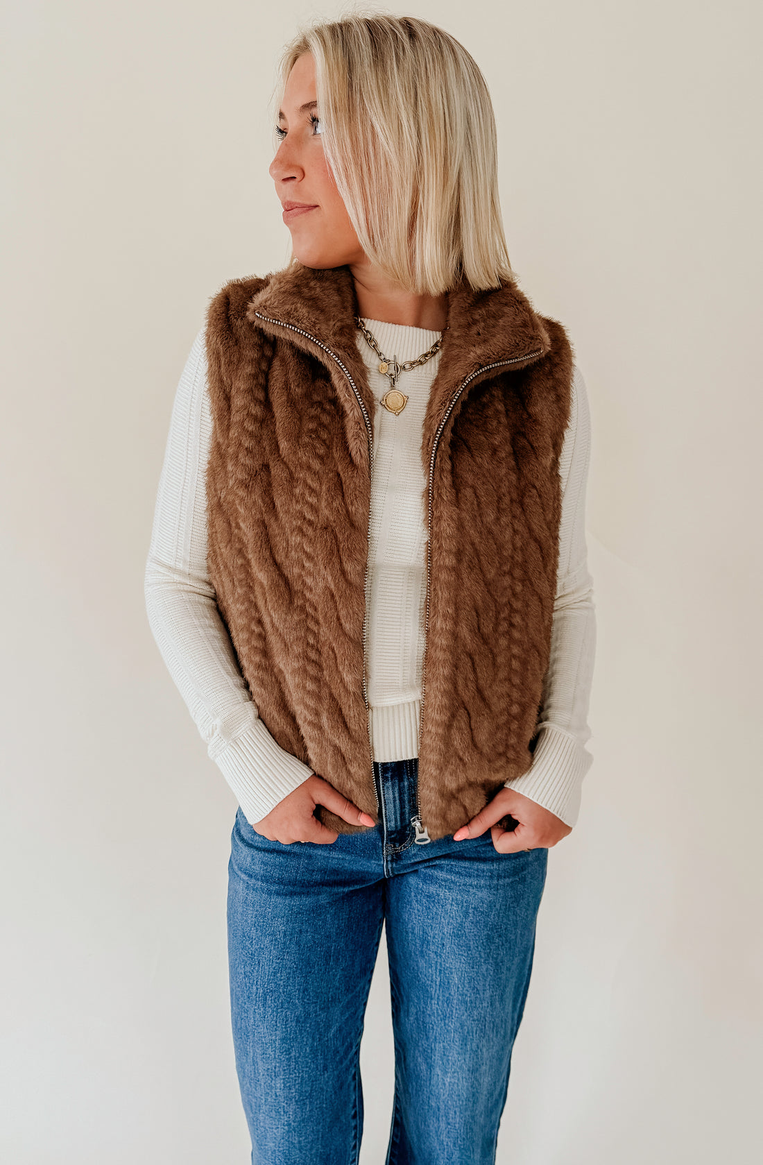 HEARTLOOM IIANA FAUX FUR VEST