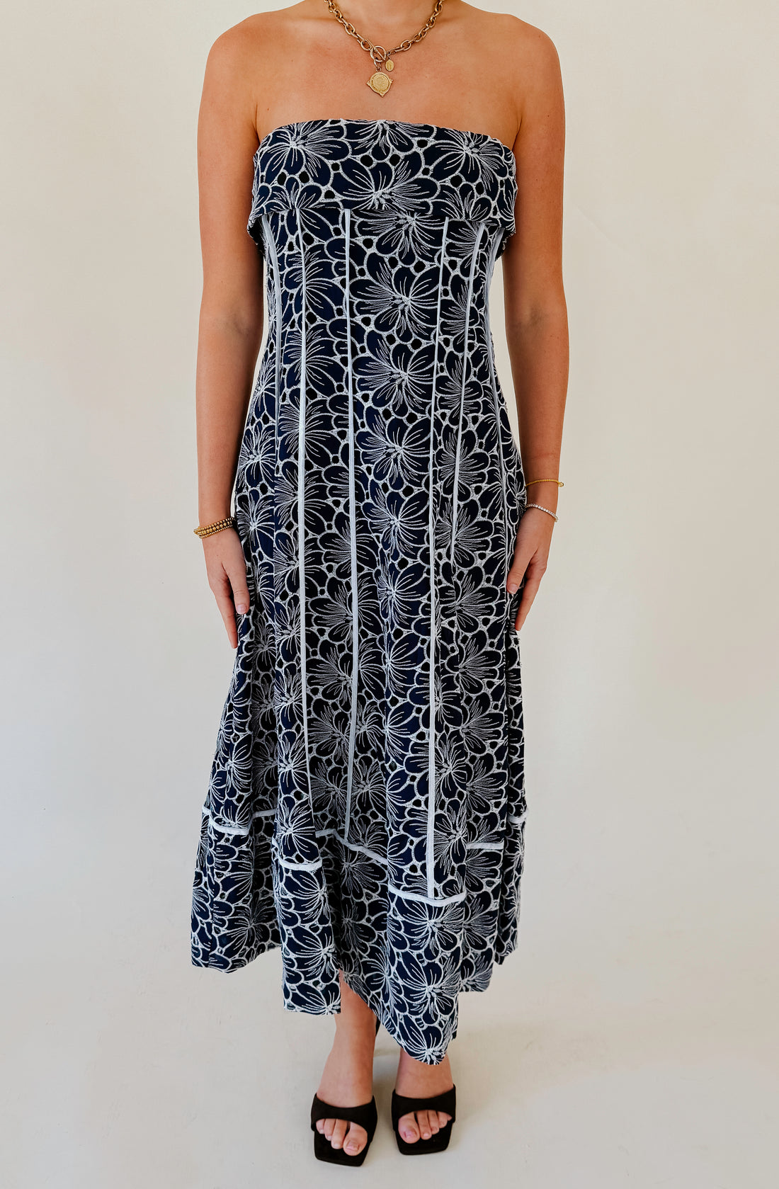 YOU GUESSED IT LACE MIDI DRESS