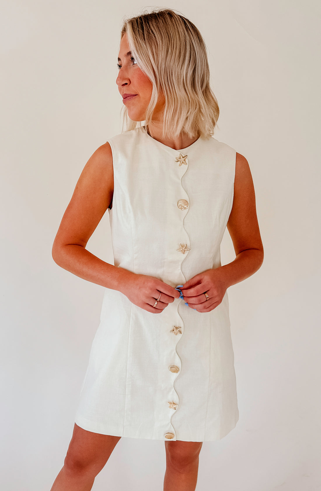 SHORE THING BUTTONED DRESS